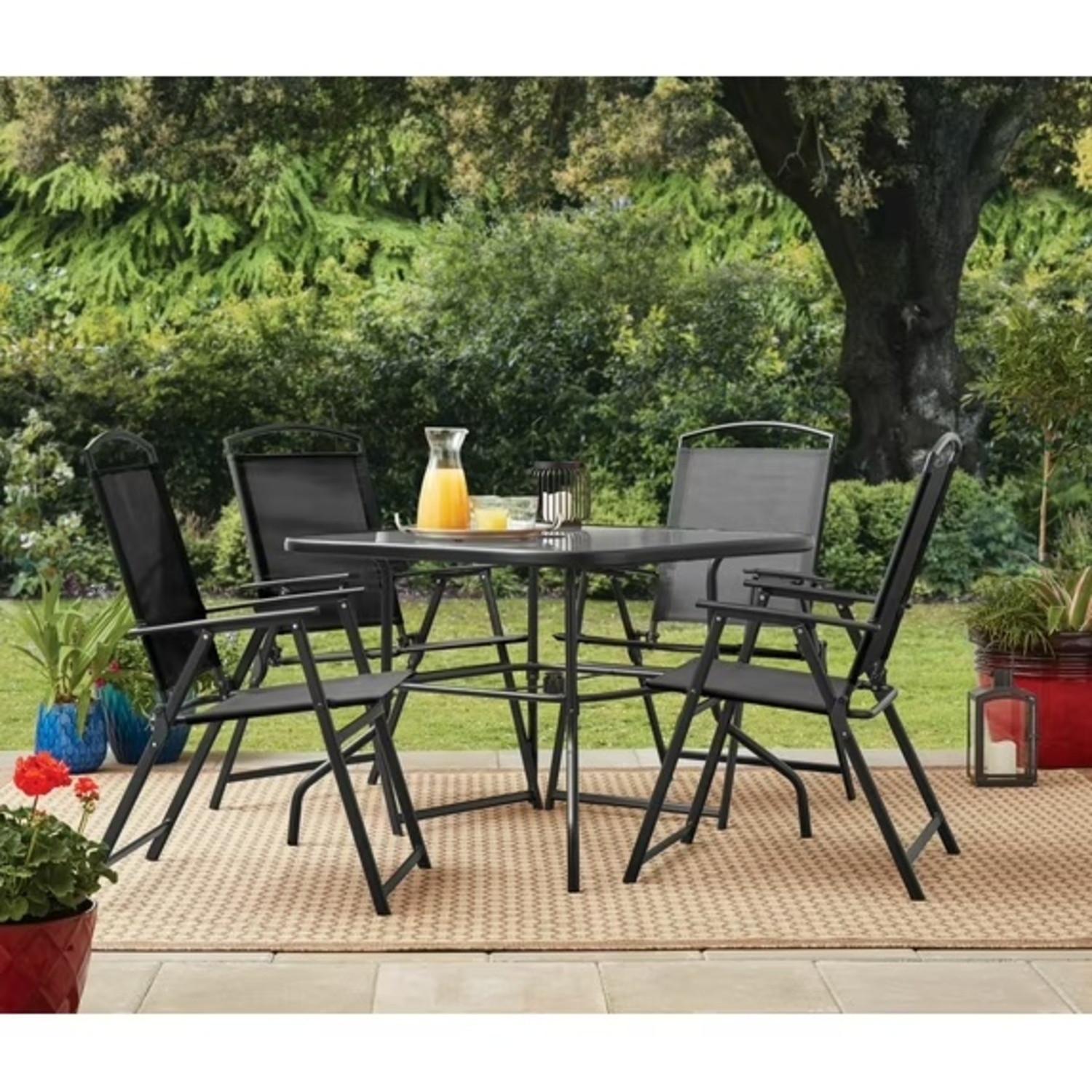 Black Glass Patio Furniture - image-4