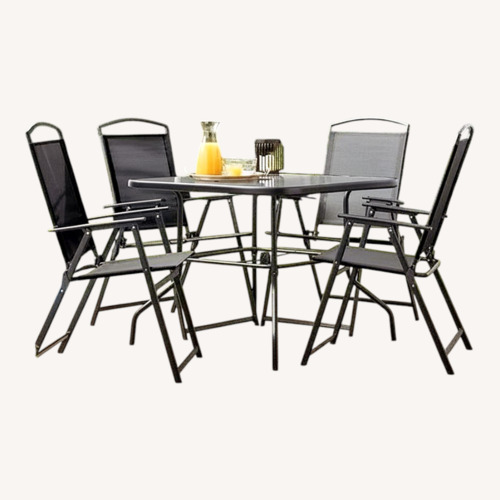 Used Black Glass Patio Furniture for sale on AptDeco
