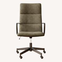 West Elm Green Velvet Office Chair