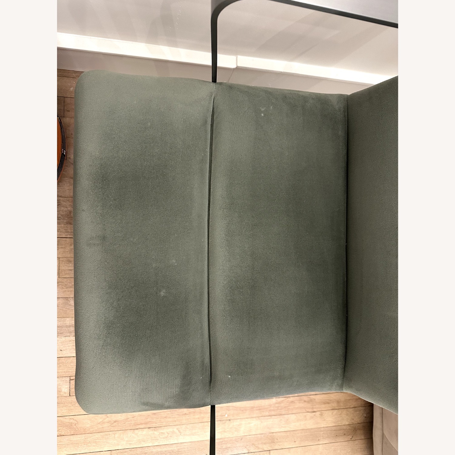 West Elm Green Velvet Office Chair - image-5