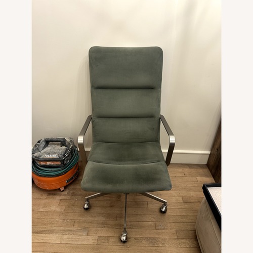 Used West Elm Green Velvet Office Chair for sale on AptDeco