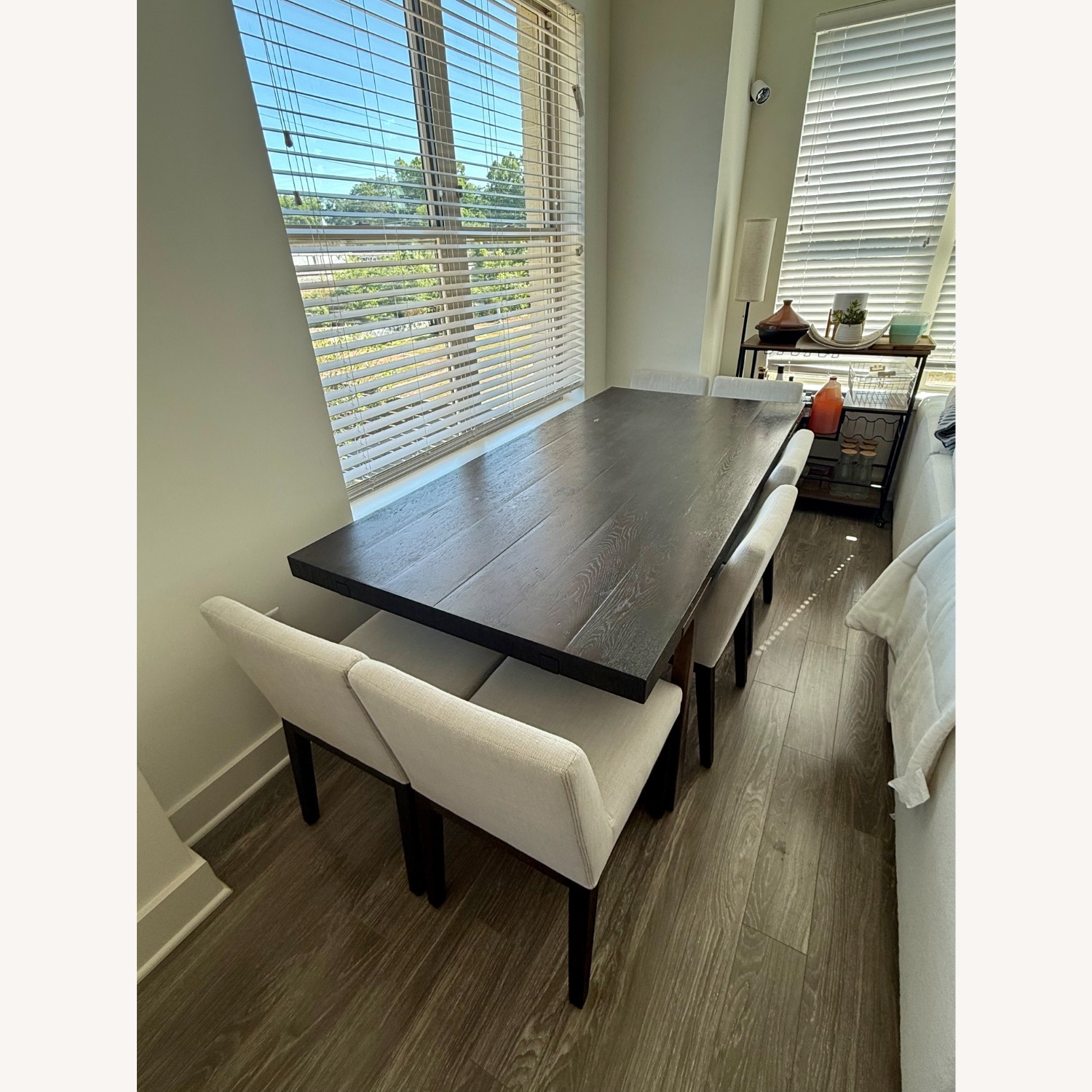 Restoration Hardware Dining Table + 6 Morgan Dining Chairs - image-1