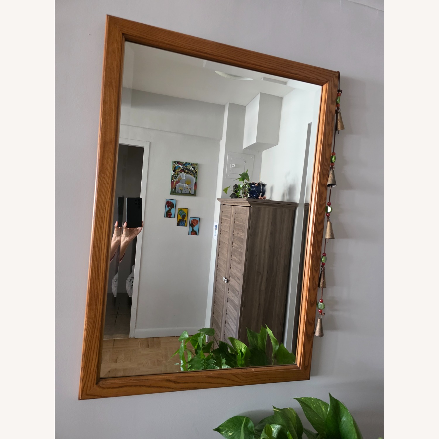 Dark Brown Wall Mirror - image-2