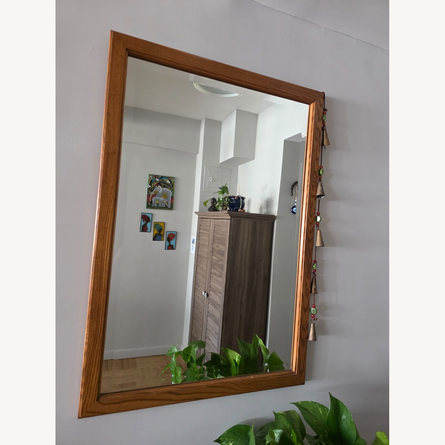 Dark Brown Wall Mirror - image-3