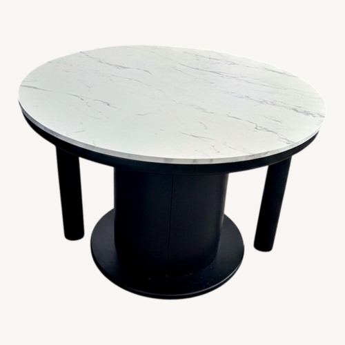 Used Ashley Furniture White Marble Dining Table for sale on AptDeco
