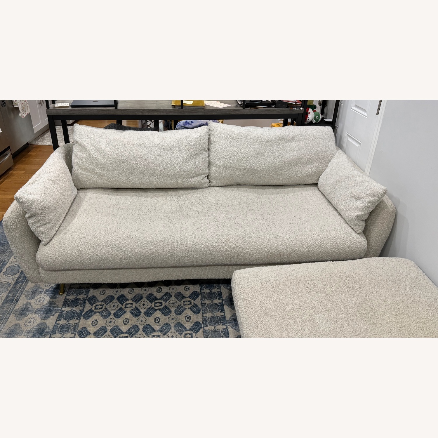 Albany Park White Boucle 2 Seater Sofa - image-2