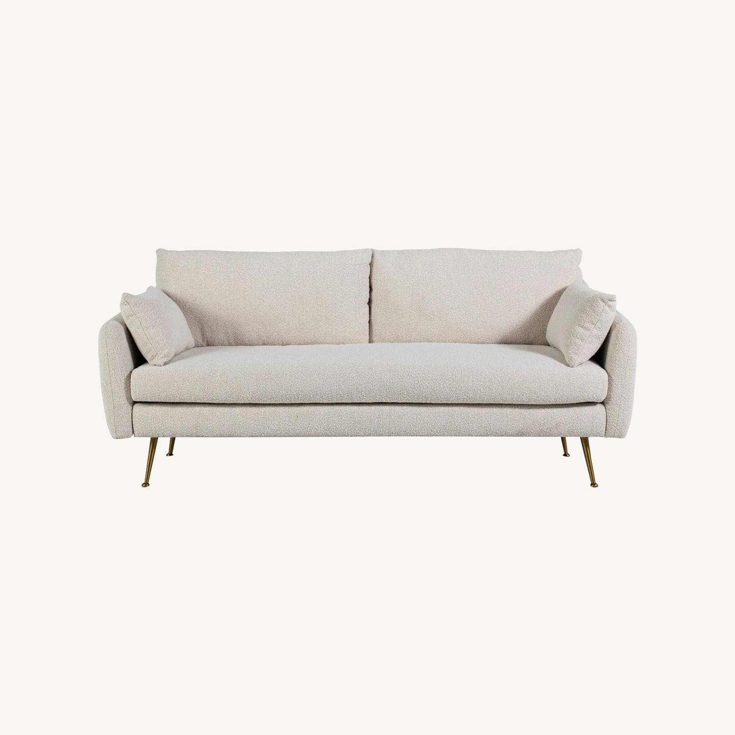 Albany Park White Boucle 2 Seater Sofa - image-4