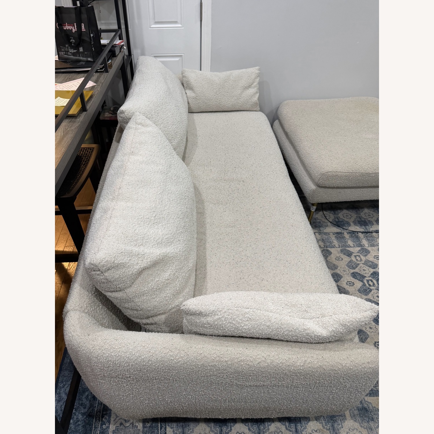 Albany Park White Boucle 2 Seater Sofa - image-3