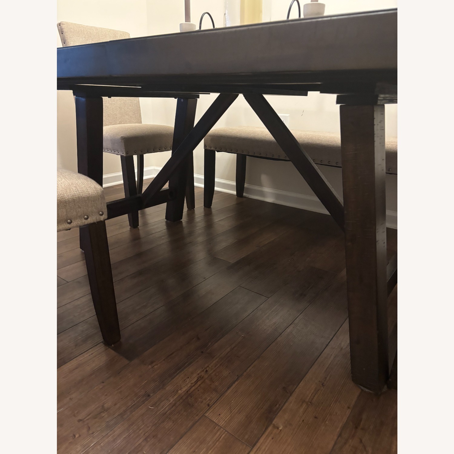Ashley Furniture Dark Brown Wood Dining Set  - image-9