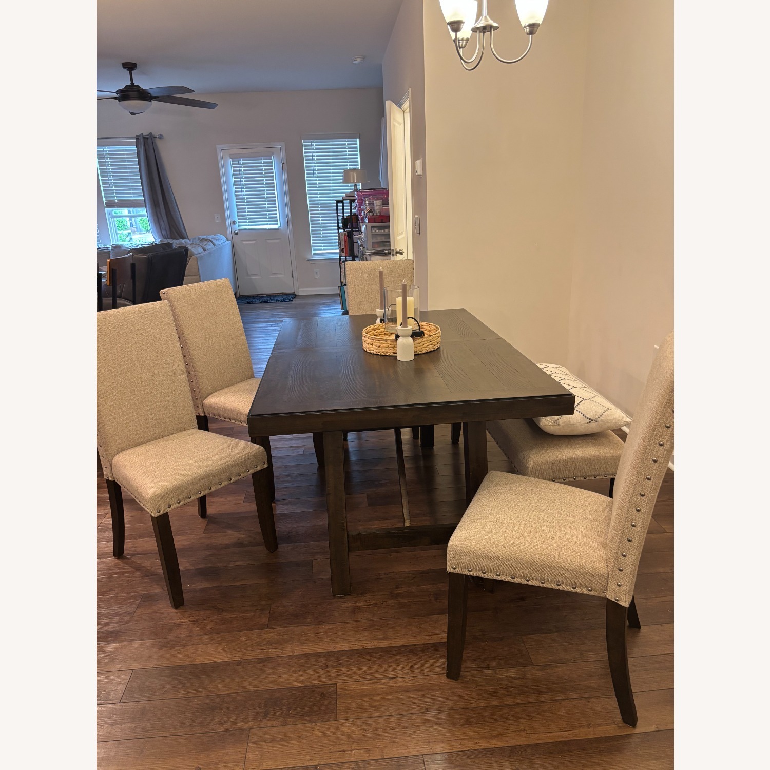Ashley Furniture Dark Brown Wood Dining Set  - image-1