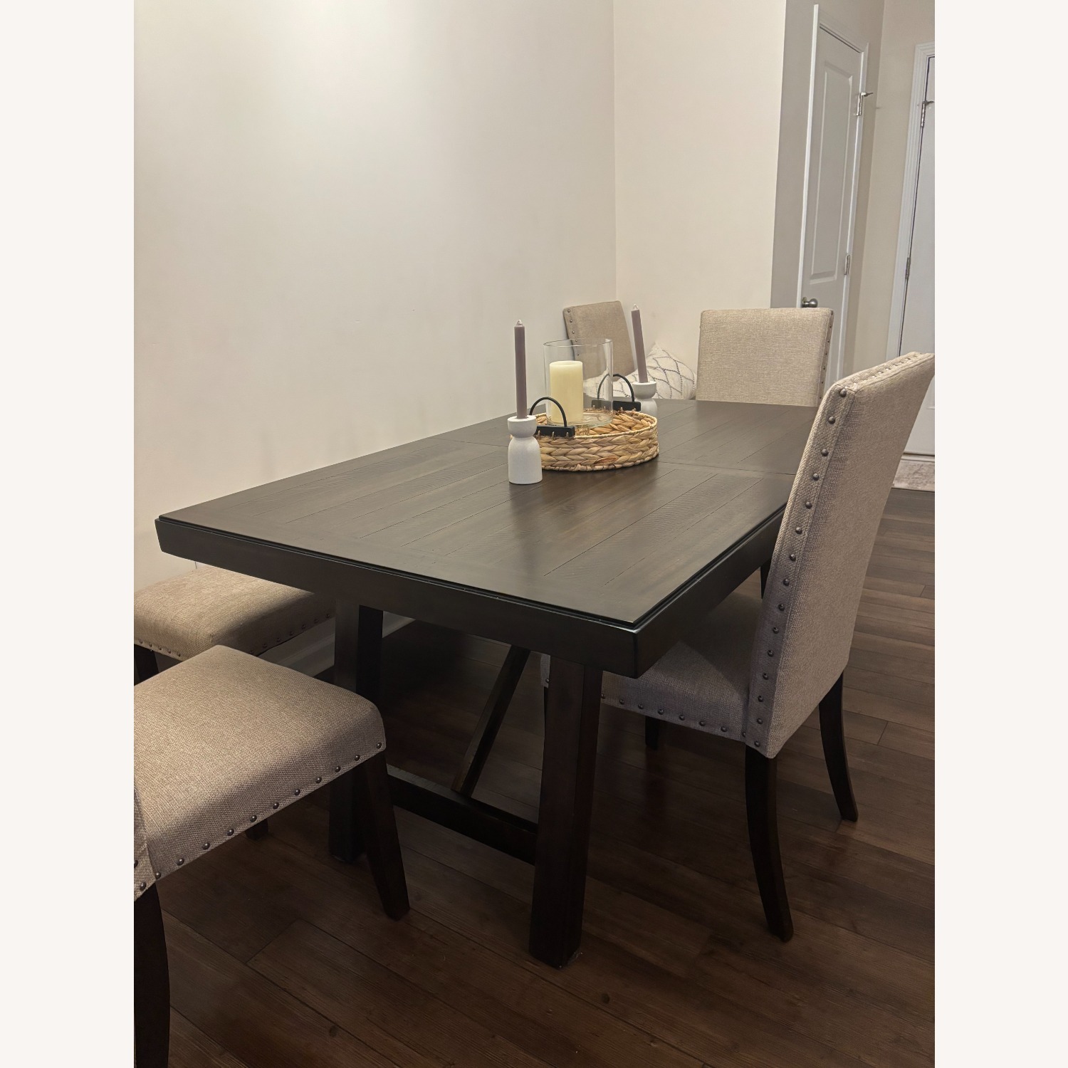 Ashley Furniture Dark Brown Wood Dining Set  - image-10