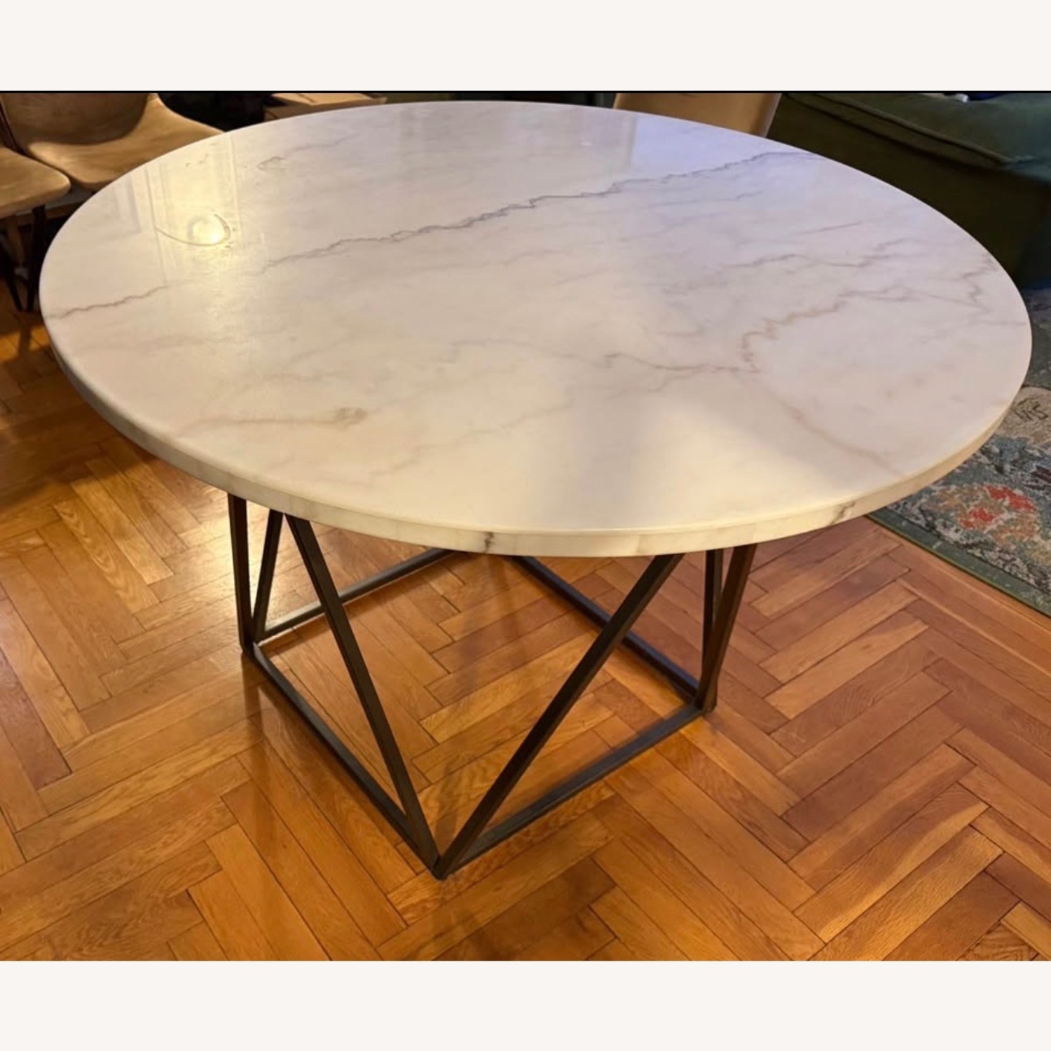 Steve Silver Co. White Marble Dining Table - image-2
