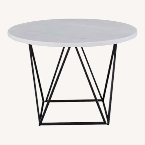 Used Steve Silver Co. White Marble Dining Table for sale on AptDeco