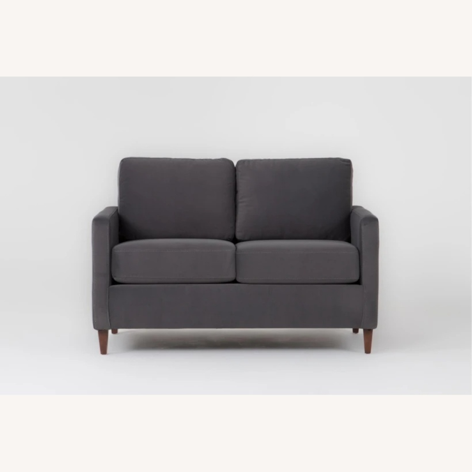 Living Spaces Dark Brown Fabric Sofa - image-4
