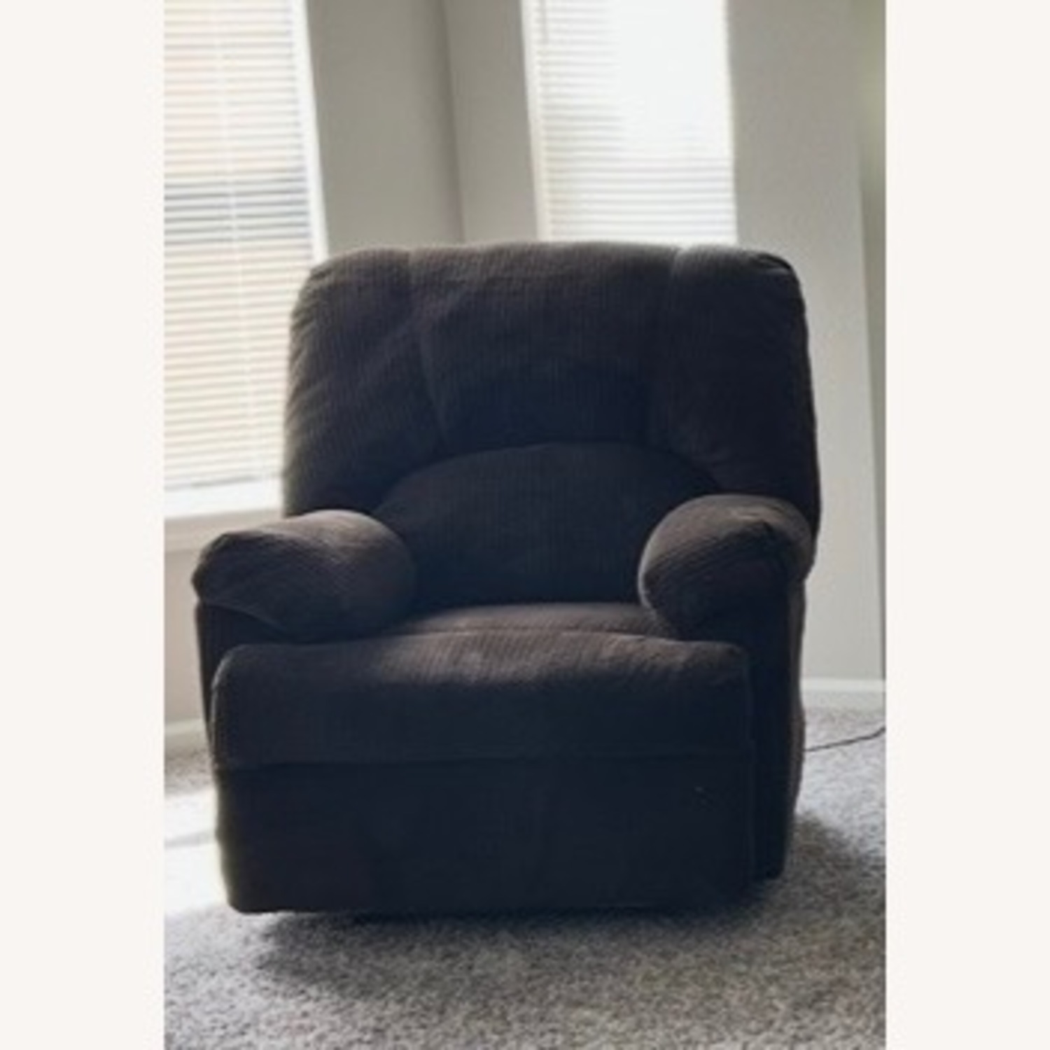 Bob's Discount Dark Brown Power Recliner - image-1