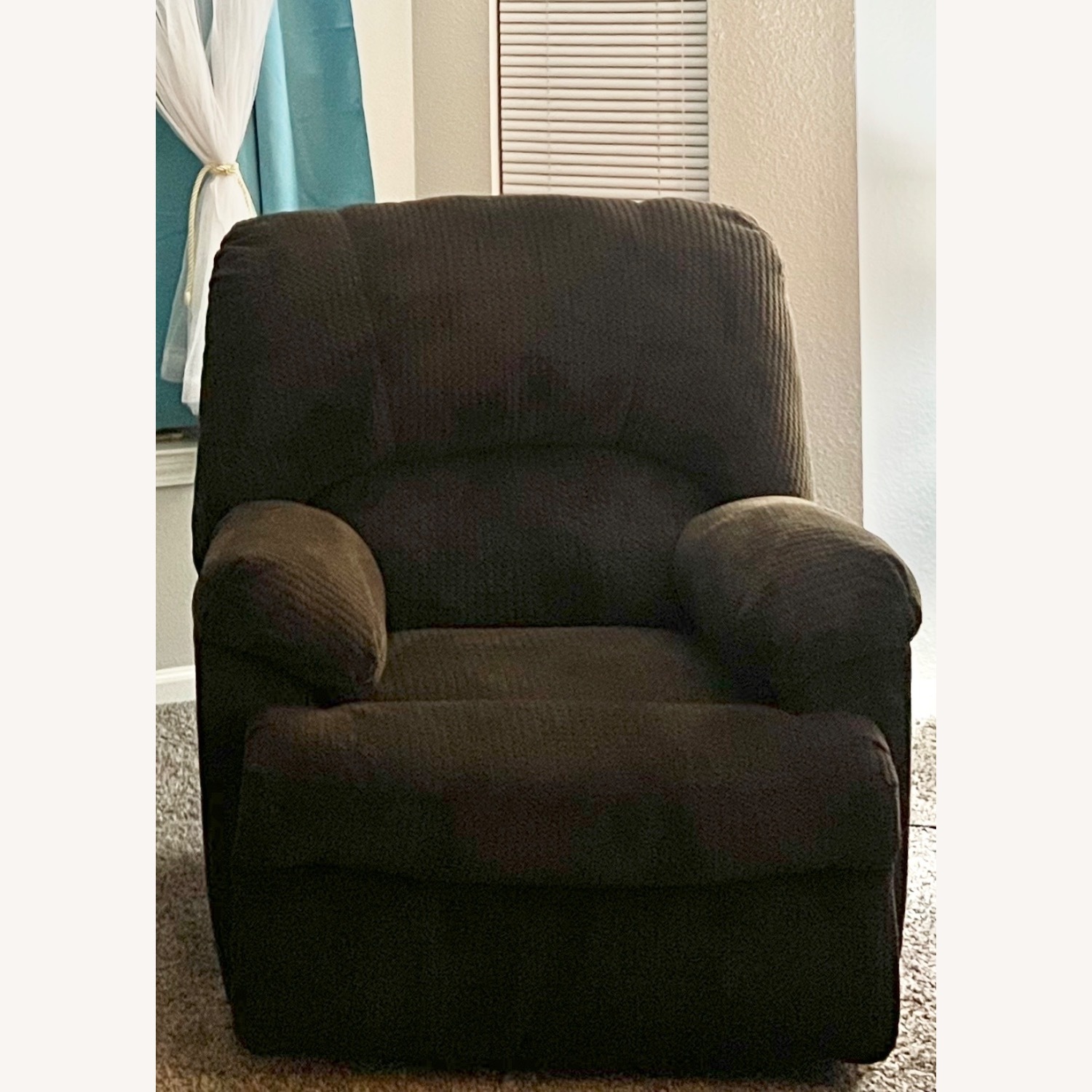 Bob's Discount Dark Brown Power Recliner - image-3