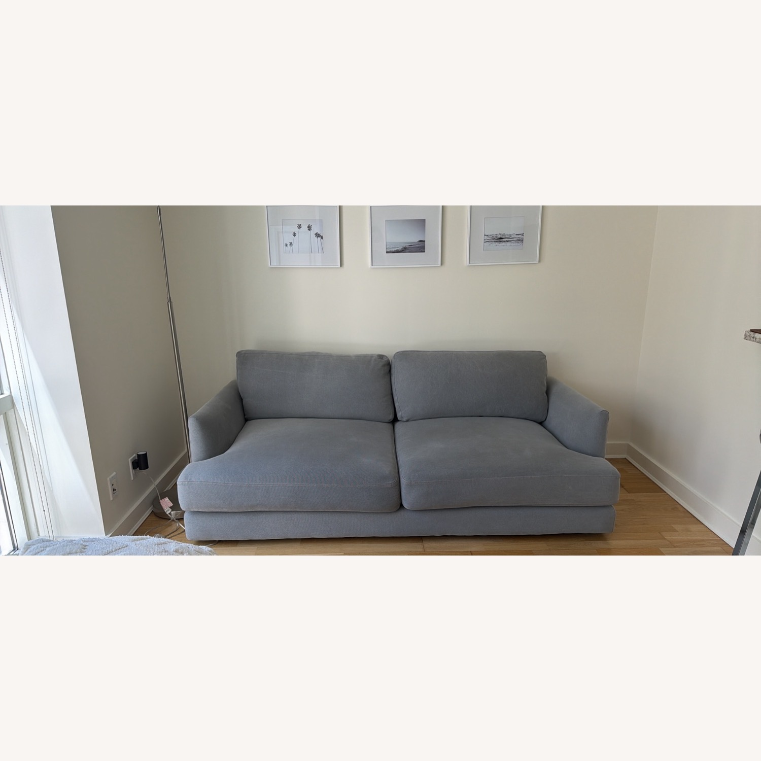 West Elm Haven Light Gray Sofa - image-2