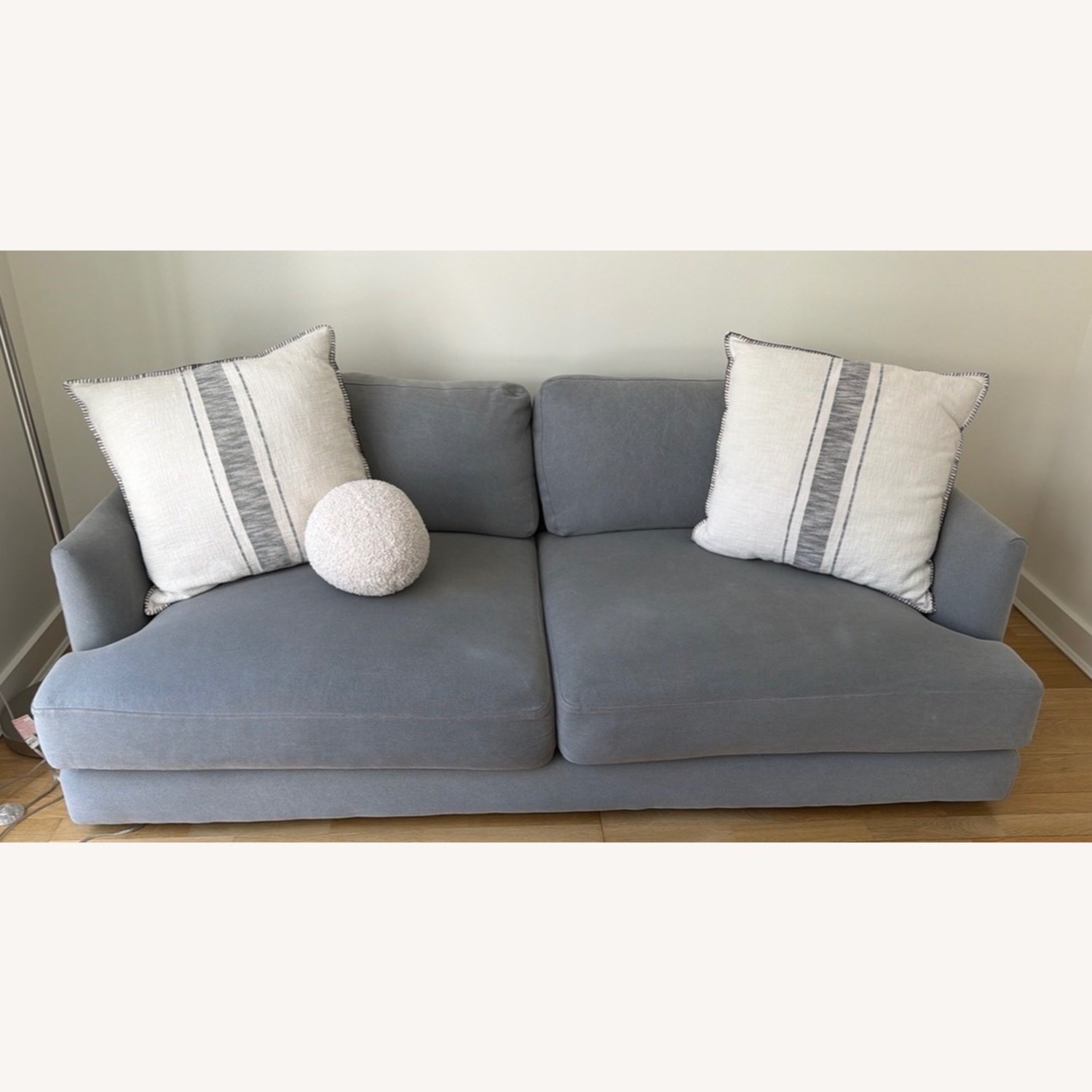 West Elm Haven Light Gray Sofa - image-1