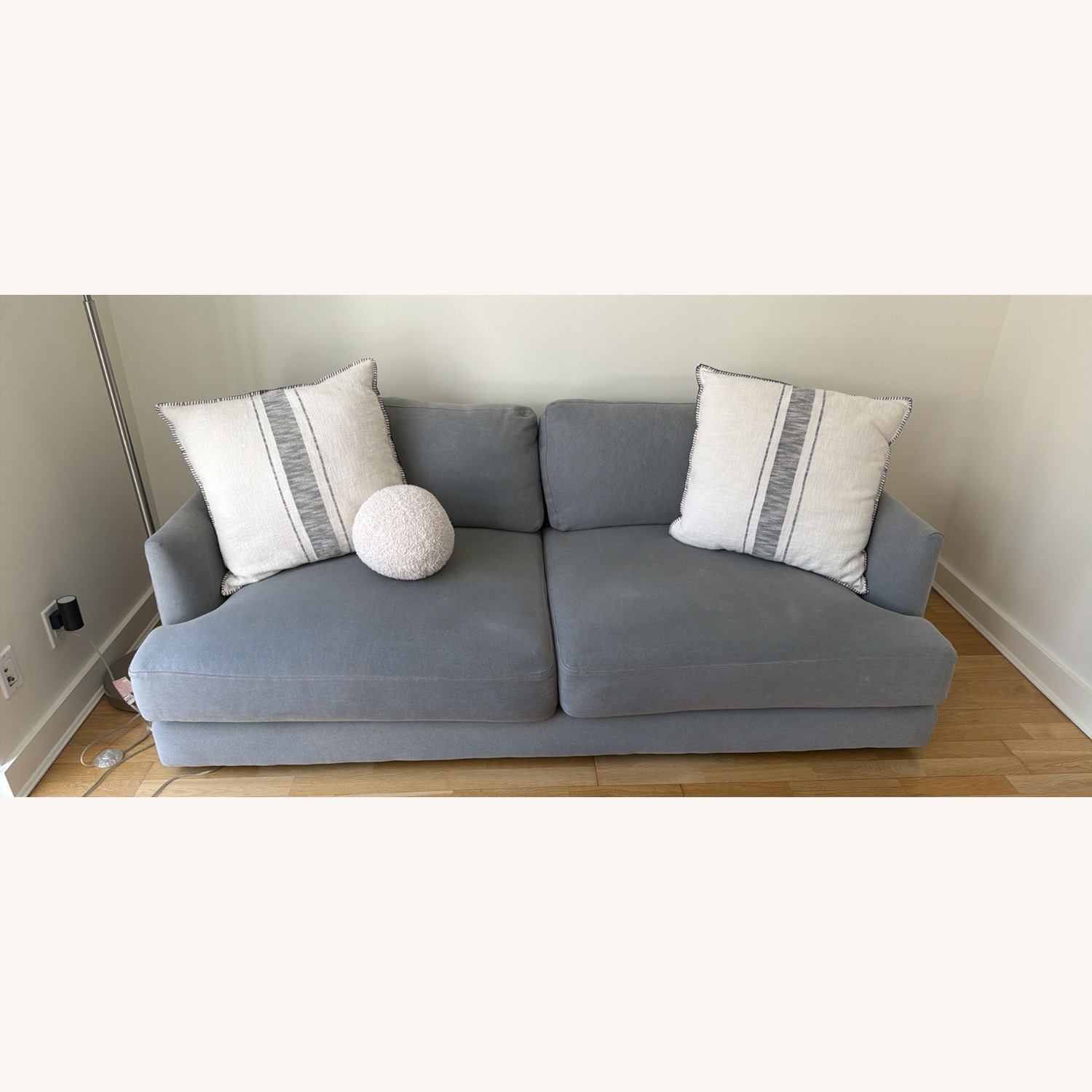 West Elm Haven Light Gray Sofa - image-3