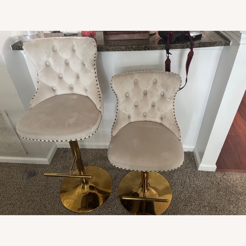Used Wayfair Tufted Swivel Bar Stool Set for sale on AptDeco