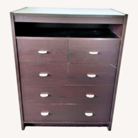 Bob's Discount Furniture Dark Brown Wood Dresser