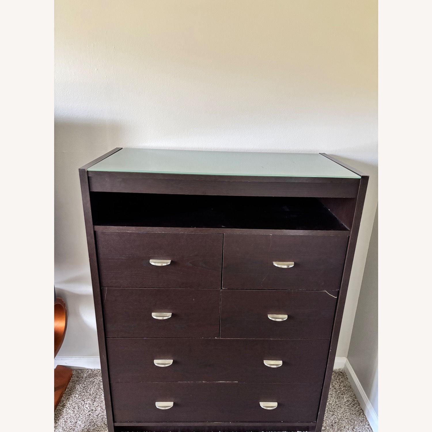 Bob's Discount Furniture Dark Brown Wood Dresser - image-1