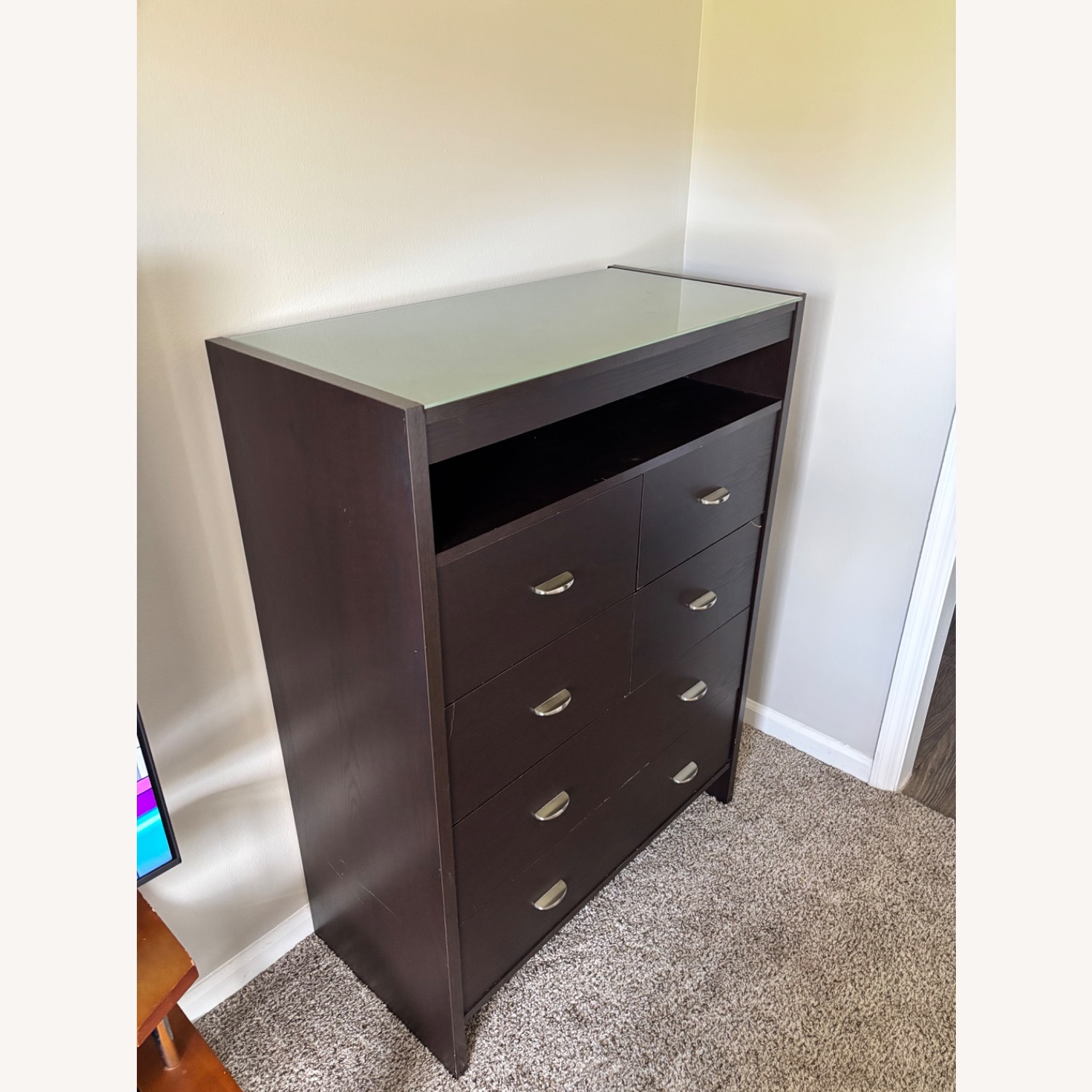 Bob's Discount Furniture Dark Brown Wood Dresser - image-3