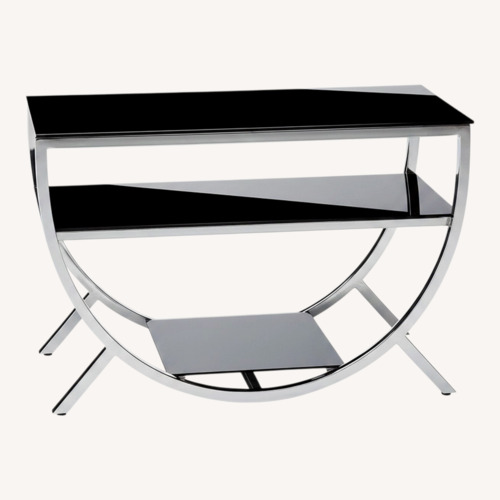 Used Kings Furniture Black Glass Coffee Table for sale on AptDeco