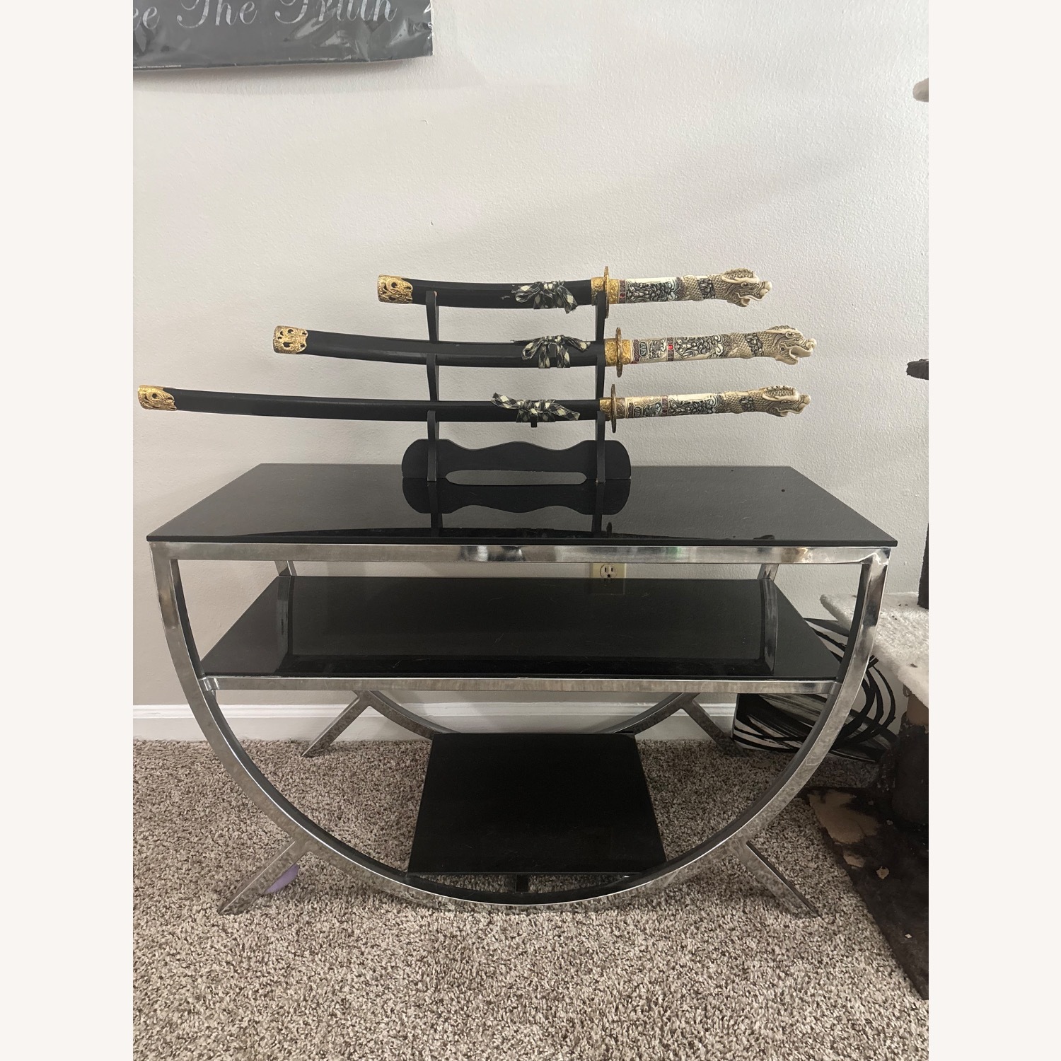 Kings Furniture Black Glass Coffee Table - image-3