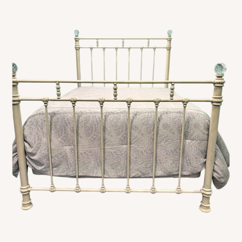 Used Stanley Furniture White Metal Twin Bed for sale on AptDeco
