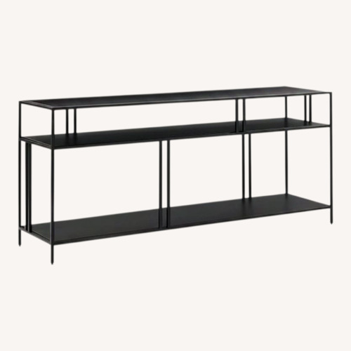 Used West Elm Profile Black Metal Media Storage for sale on AptDeco