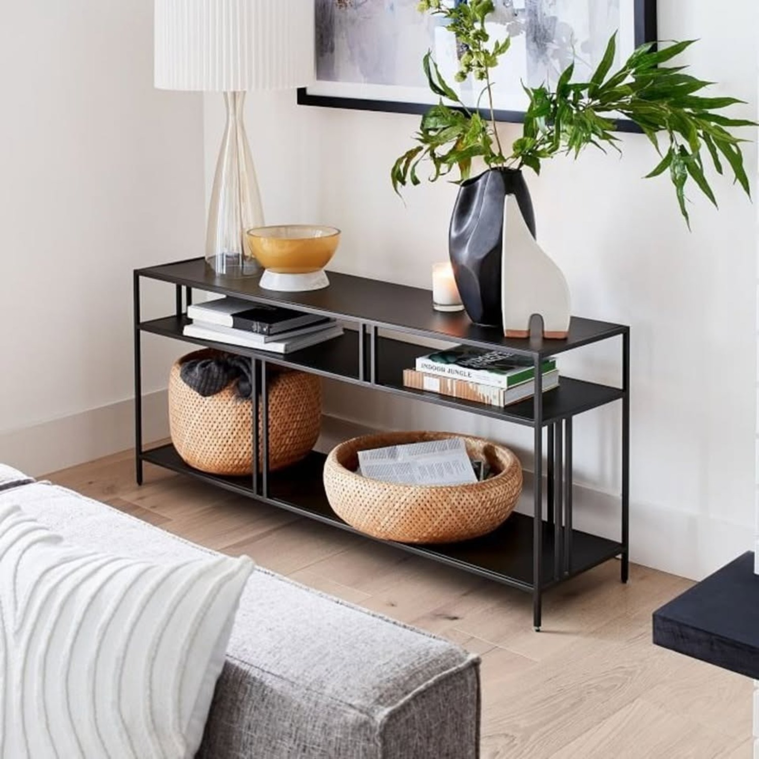West Elm Profile Black Metal Media Storage - image-2