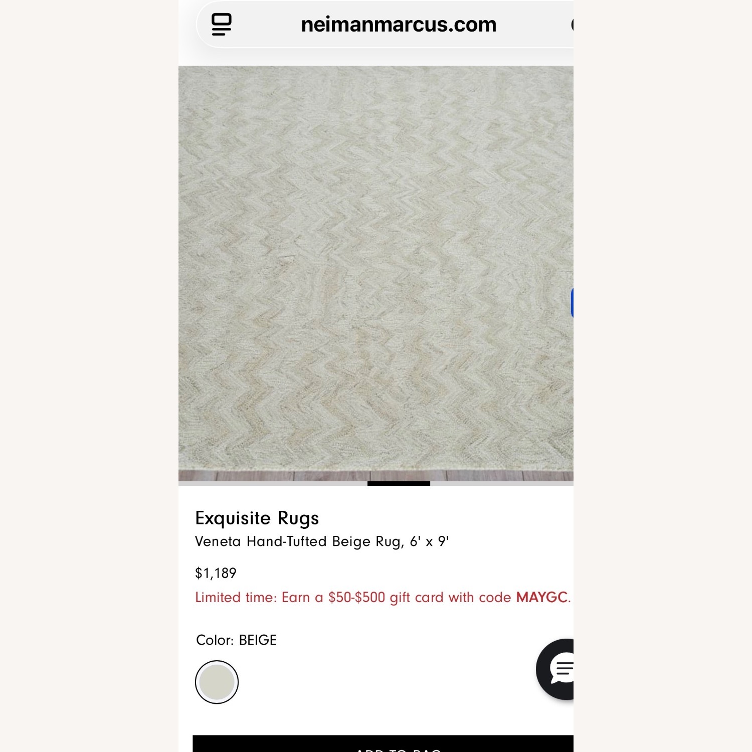 New Zealand Wool Area Rug 5x8 Neutral Ivory  - image-2