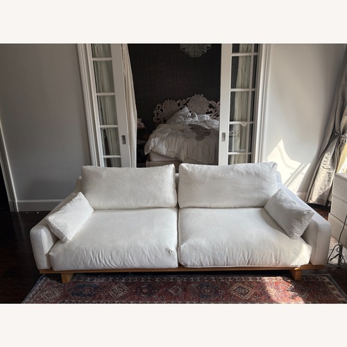 Used Castlery Mori Performance White Linen 2 Piece Sectional for sale on AptDeco