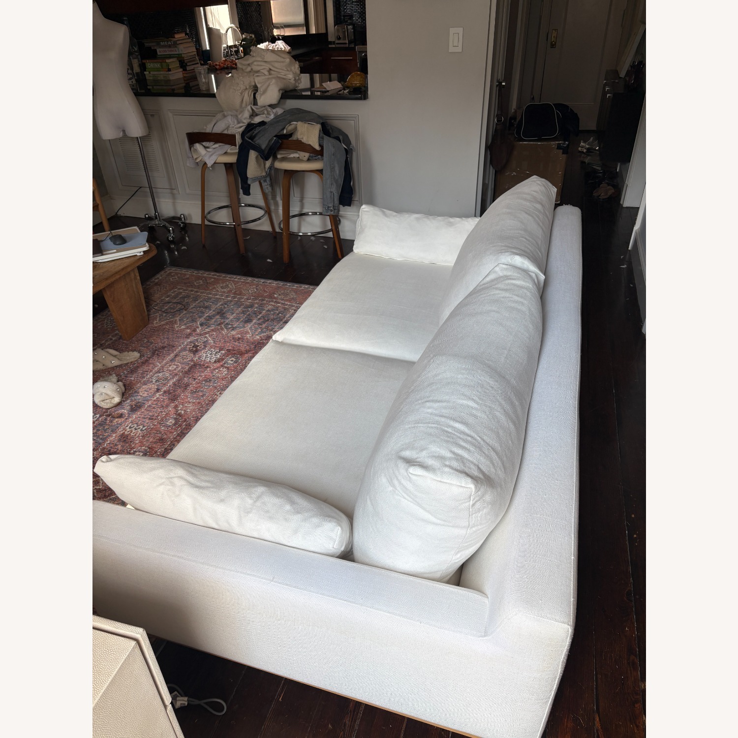 Castlery Mori Performance White Linen 2 Piece Sectional - image-3