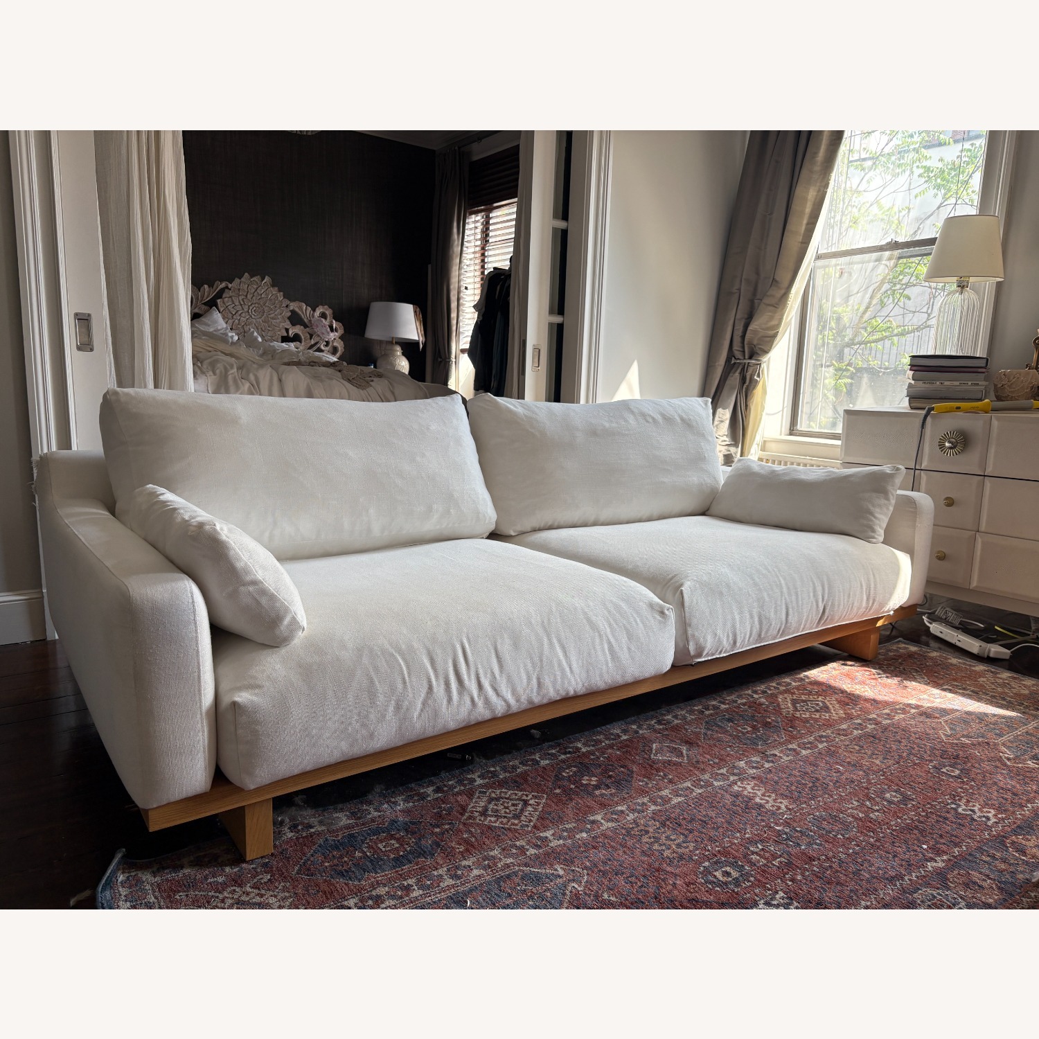Castlery Mori Performance White Linen 2 Piece Sectional - image-6