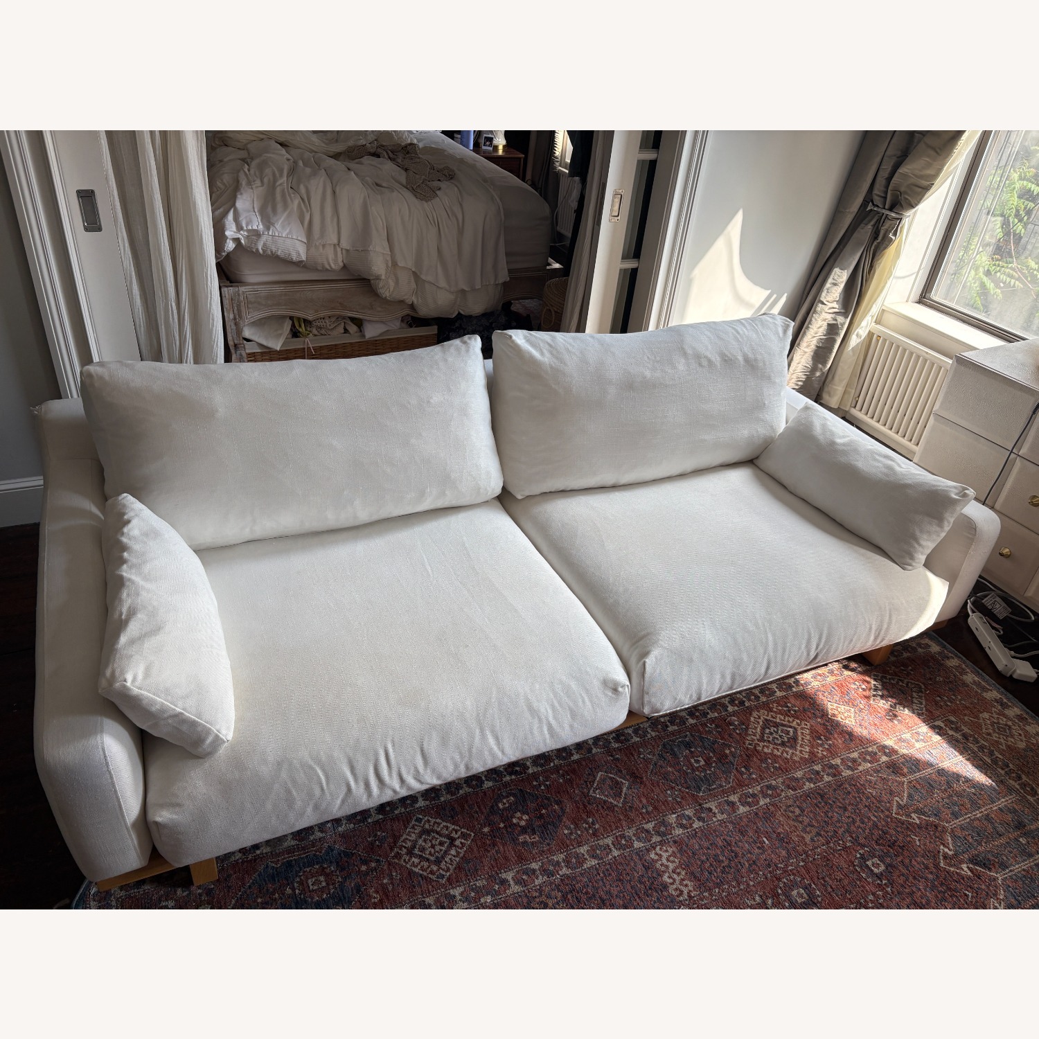 Castlery Mori Performance White Linen 2 Piece Sectional - image-7