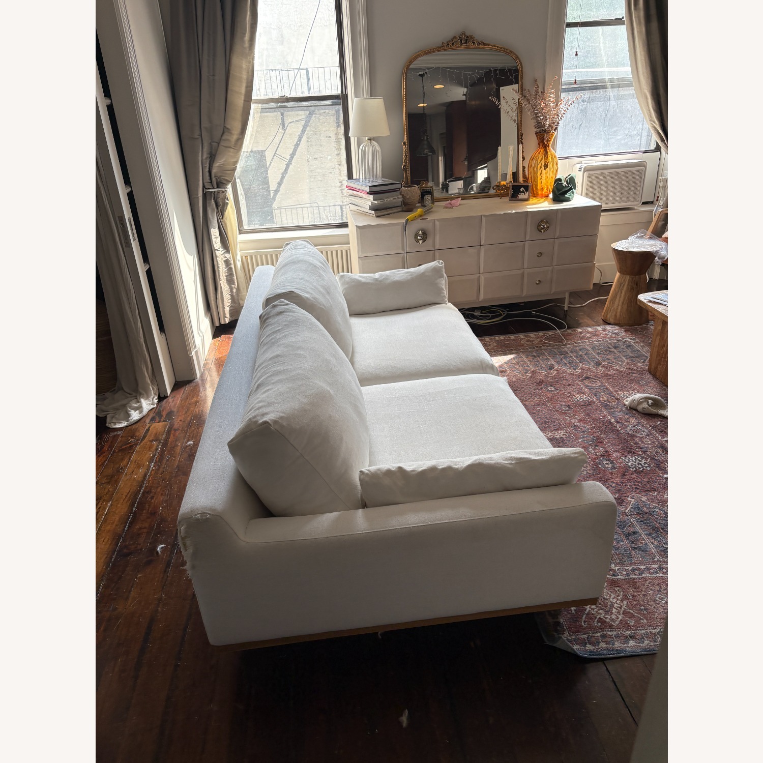 Castlery Mori Performance White Linen 2 Piece Sectional - image-9