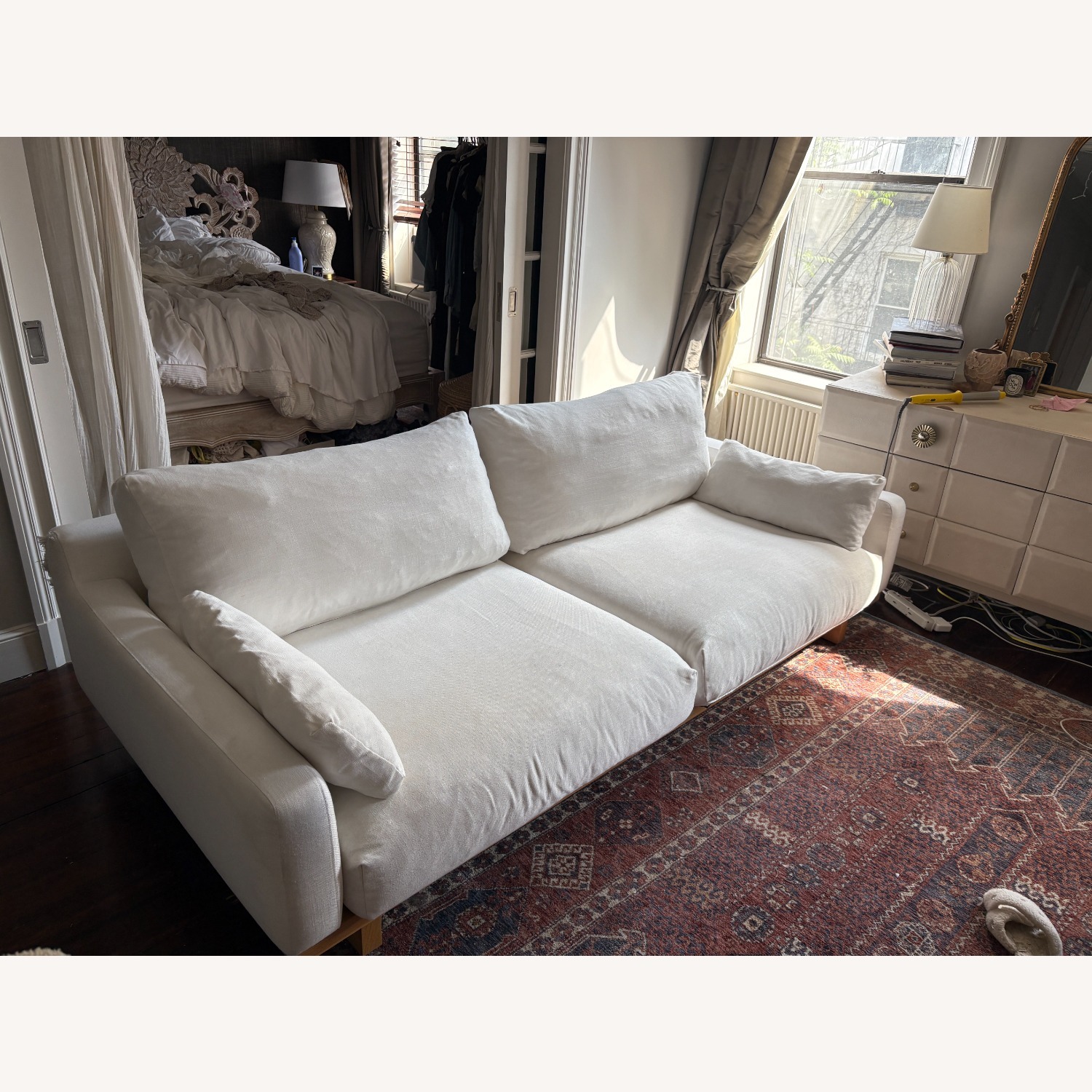 Castlery Mori Performance White Linen 2 Piece Sectional - image-8
