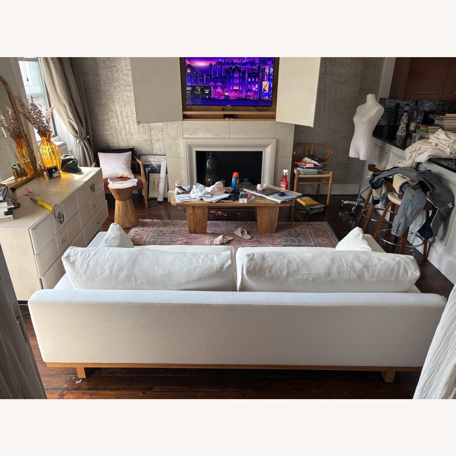 Castlery Mori Performance White Linen 2 Piece Sectional - image-10