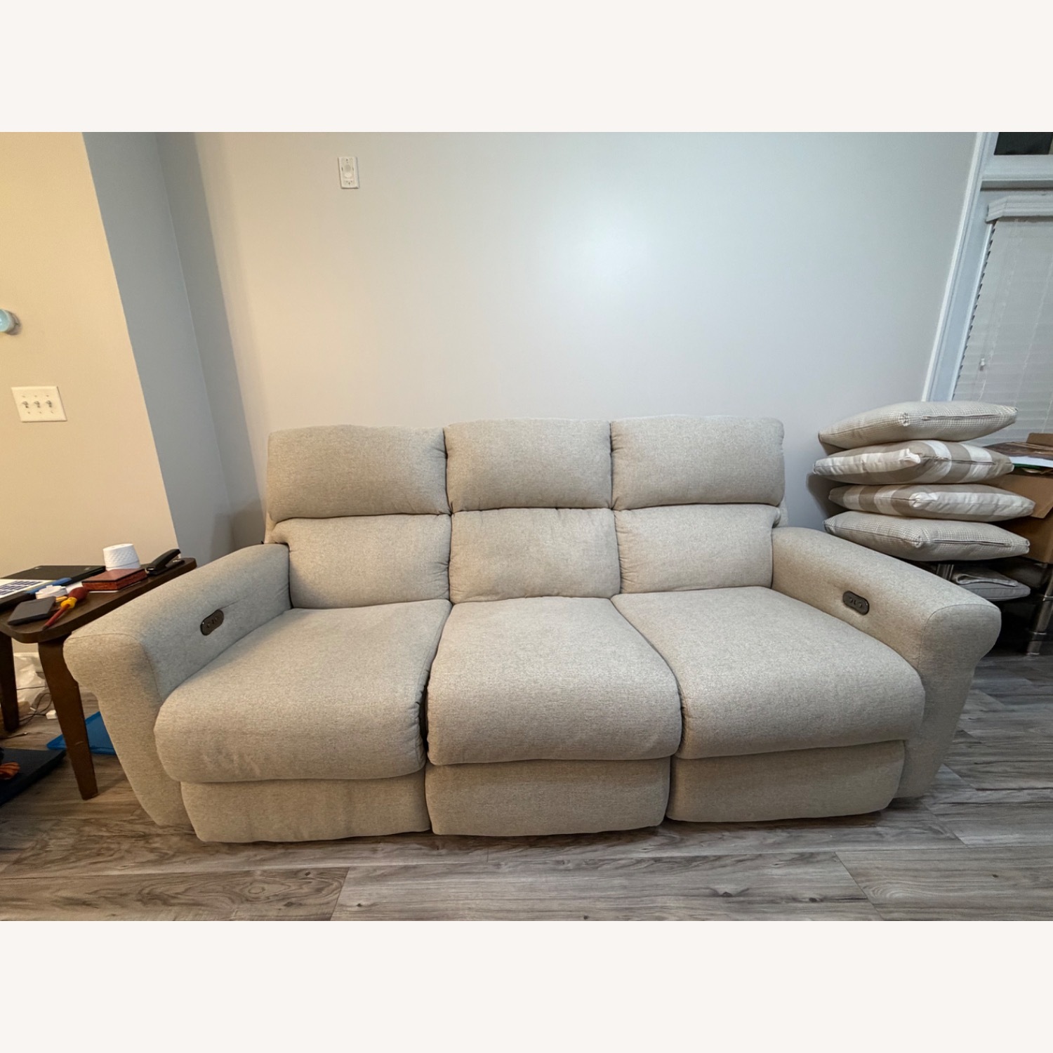 Westport Cement Lay Flat Power Reclining Sofa - image-2
