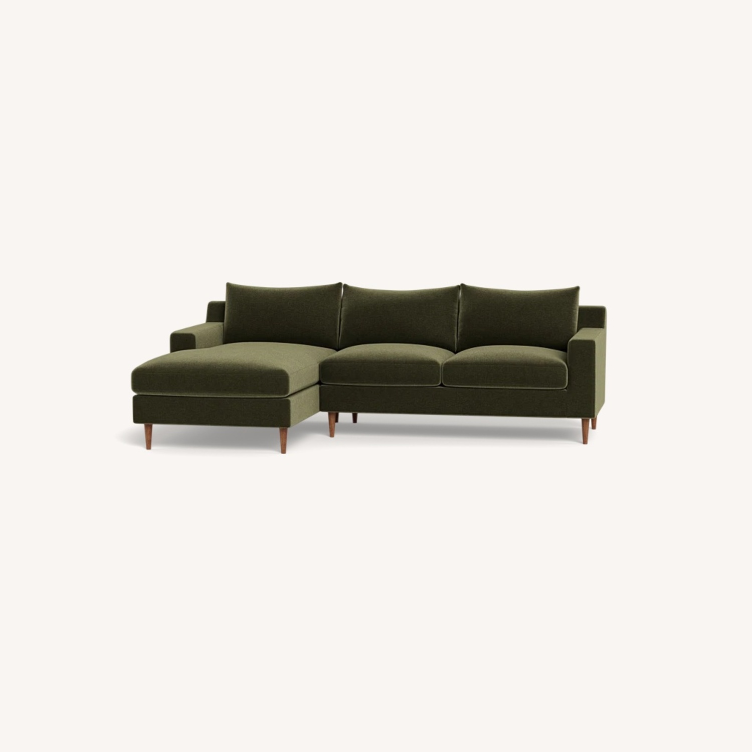 Interior Define Green Fabric 3+ Piece Sectional - image-7