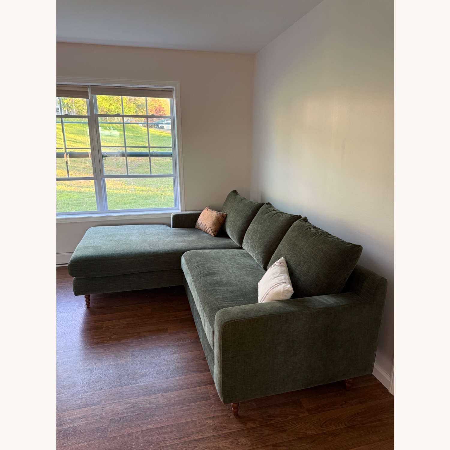 Interior Define Green Fabric 3+ Piece Sectional - image-3