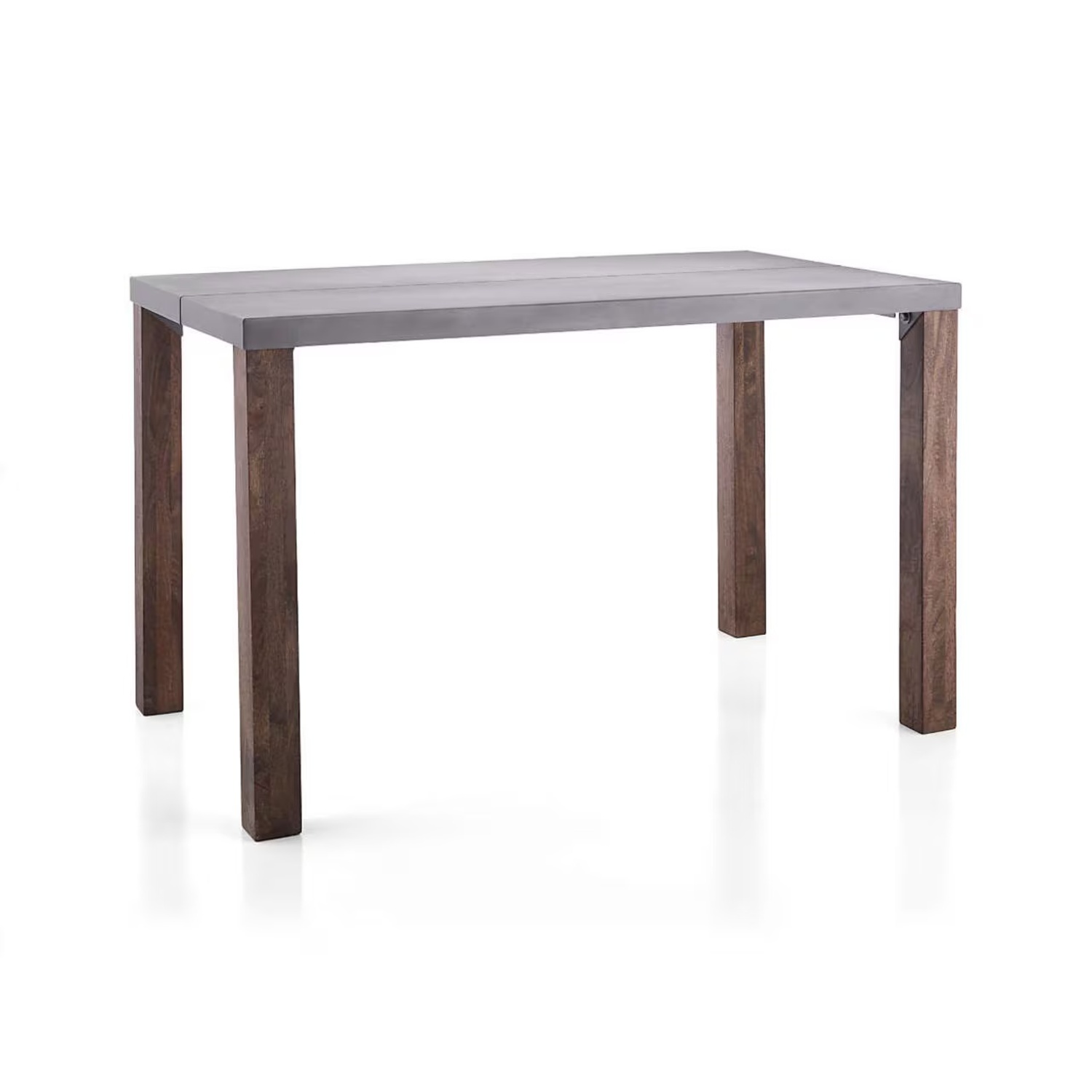Crate & Barrel Galvin Silver Metal Dining Table - image-1