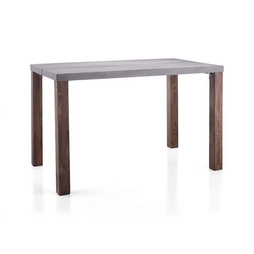 Used Crate & Barrel Galvin Silver Metal Dining Table for sale on AptDeco