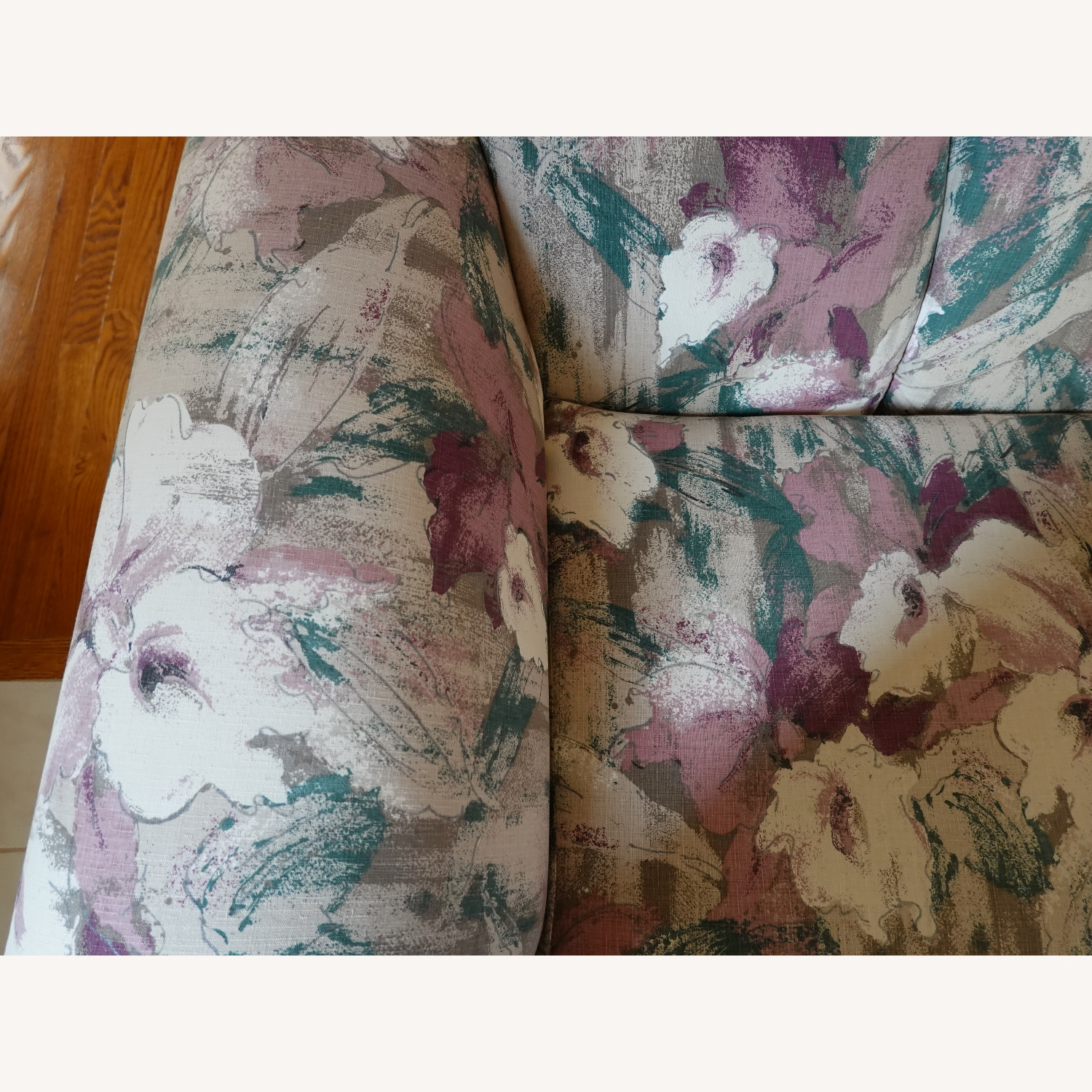 Schweiger Sofa Floral Upholstery with Pillows - image-3
