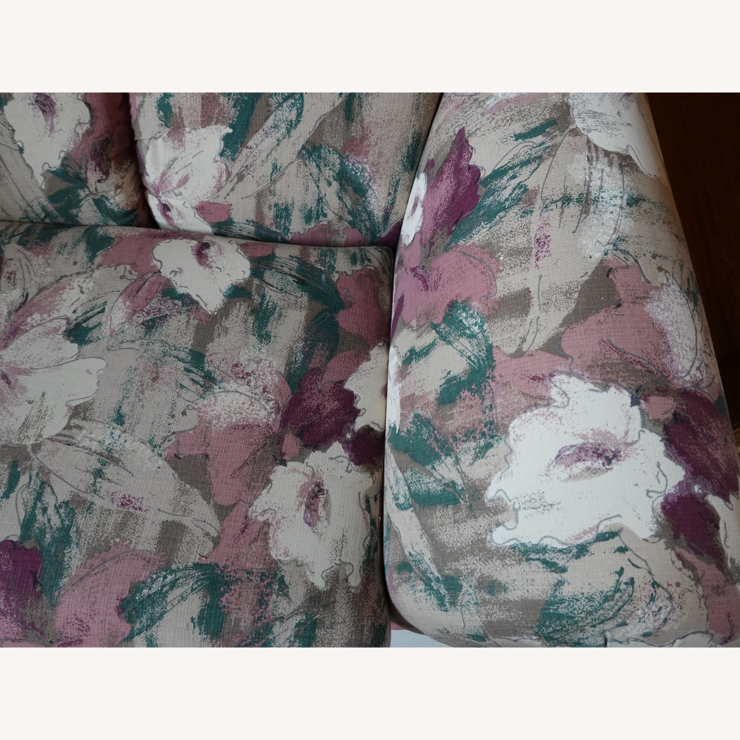 Schweiger Sofa Floral Upholstery with Pillows - image-5