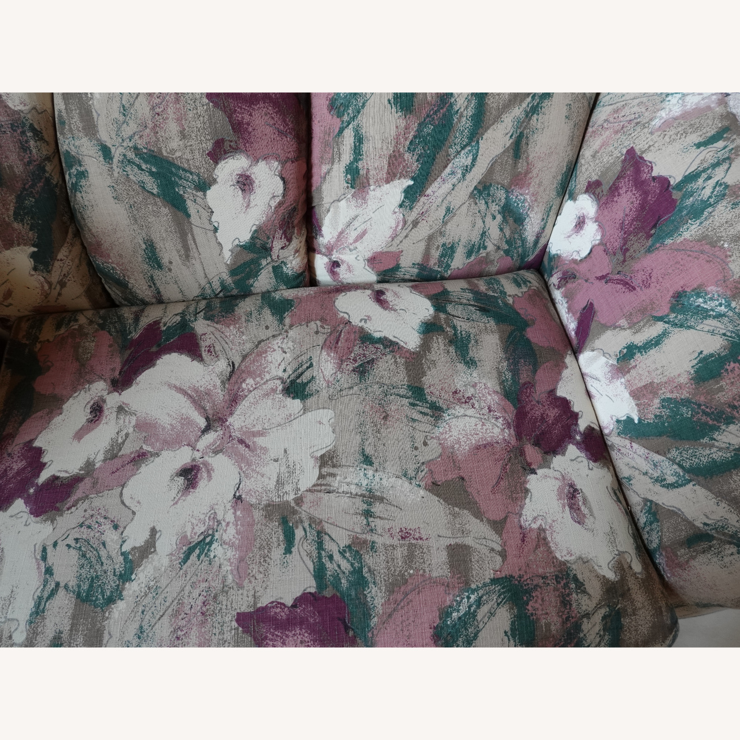 Schweiger Sofa Floral Upholstery with Pillows - image-4