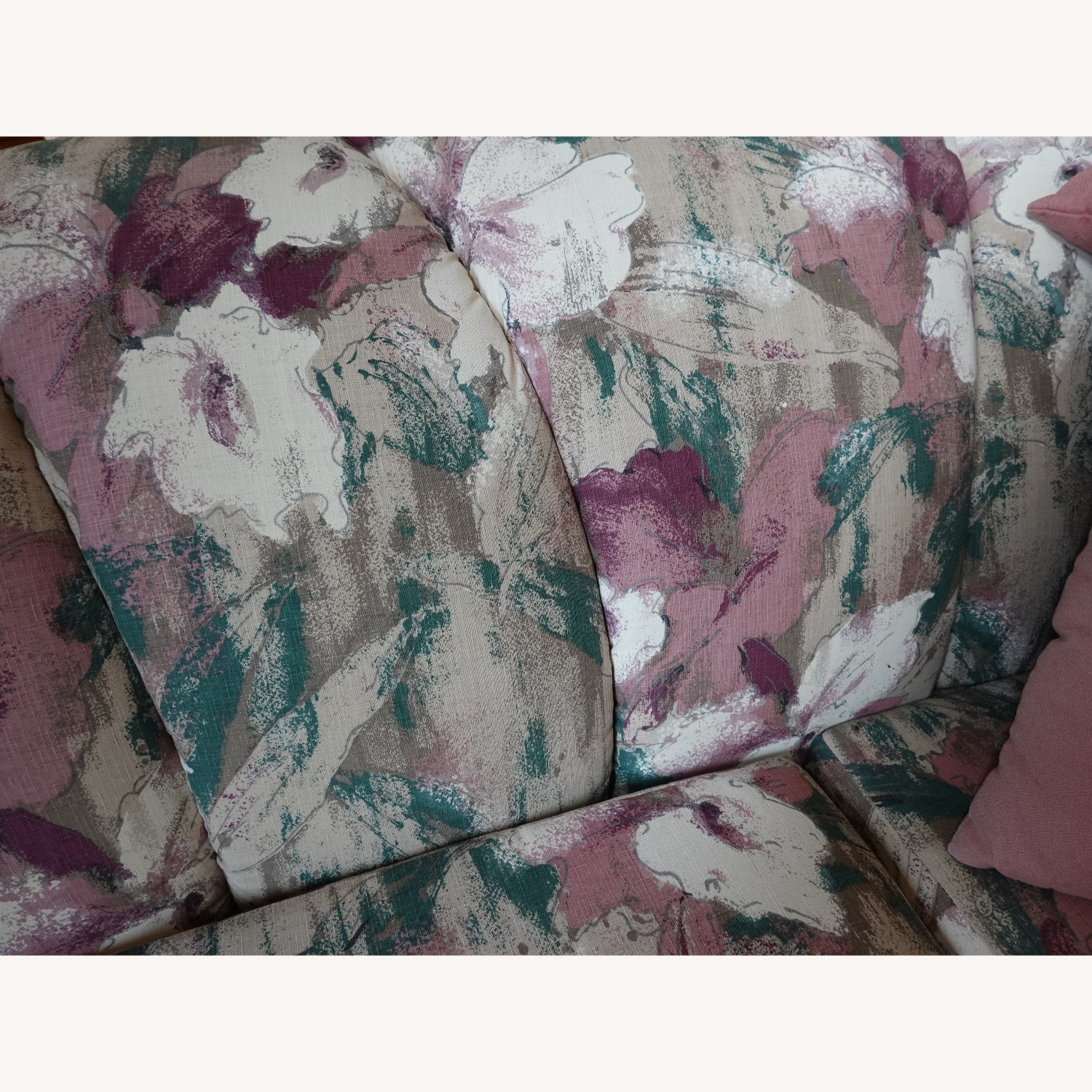 Schweiger Sofa Floral Upholstery with Pillows - image-2