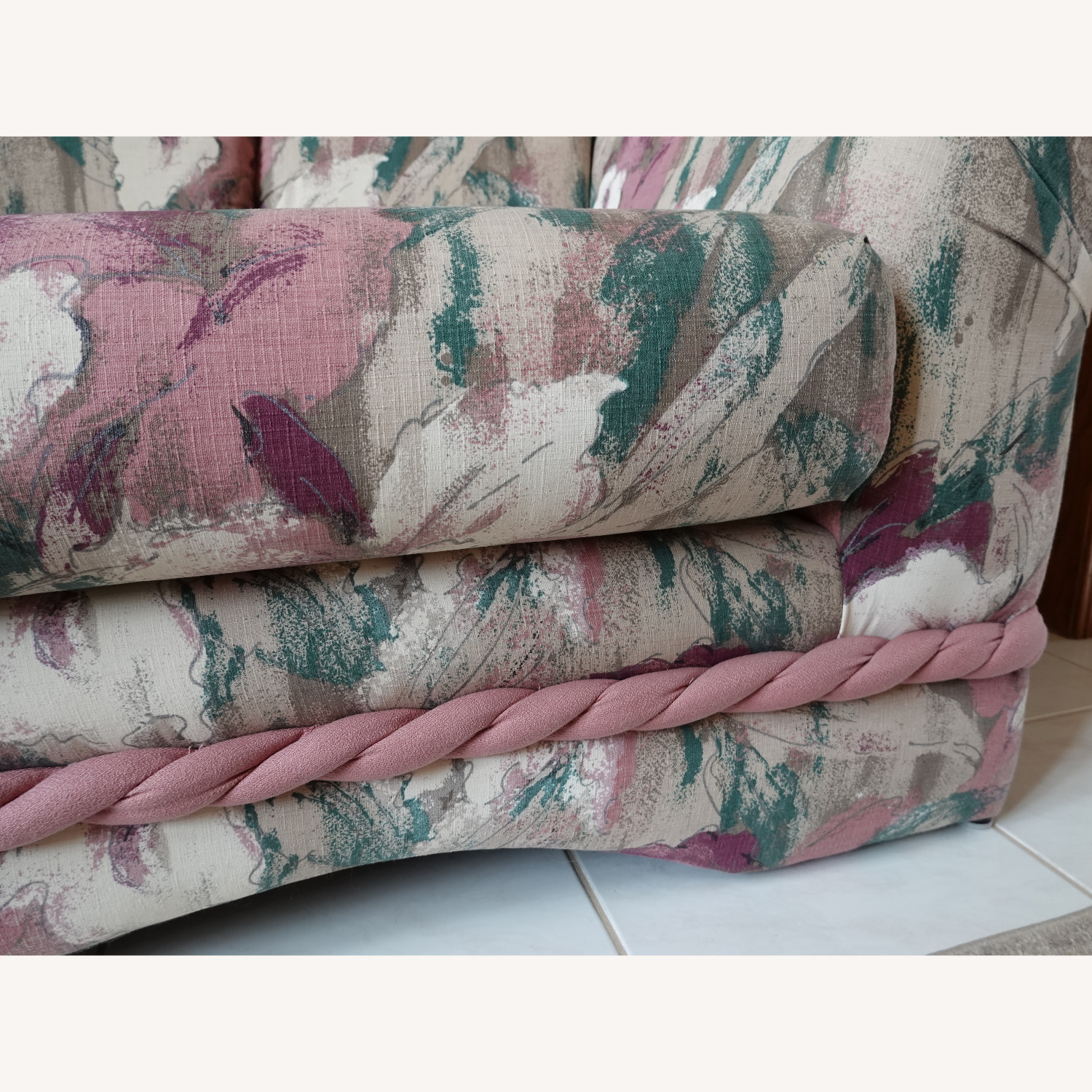 Schweiger Sofa Floral Upholstery with Pillows - image-6